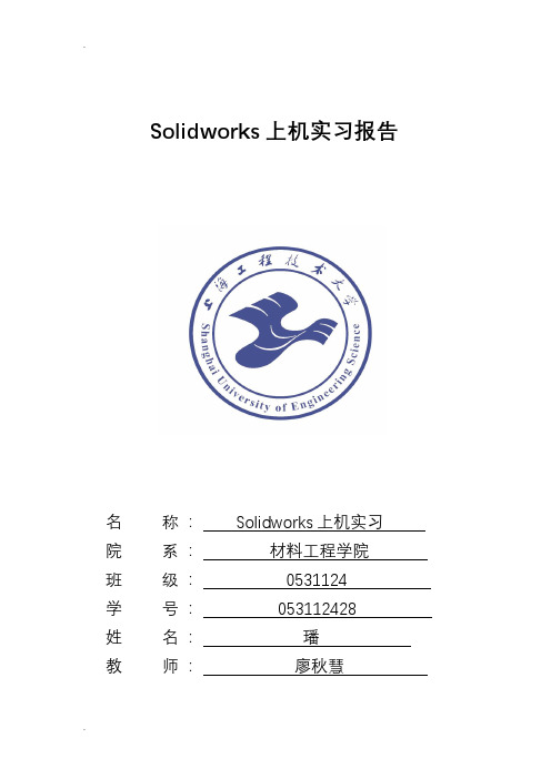 Solidworks实习报告