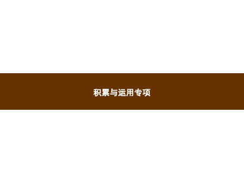 最新人教部编版六年级上册语文习题《积累与运用专项》教学课件