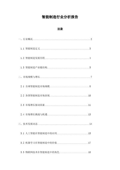 智能制造行业分析报告