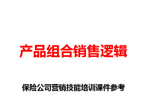 产品组合销售逻辑保险保险公司新兵营或衔接训练等培训项目的新人养成技能培训课件