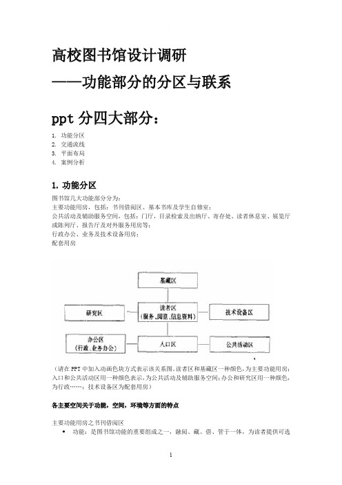 图书馆几大功能部分分为