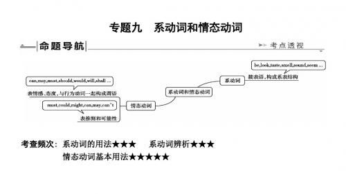 2019年外研版中考英语复习习题课件：专题九 系动词和情态动词(共13张PPT)