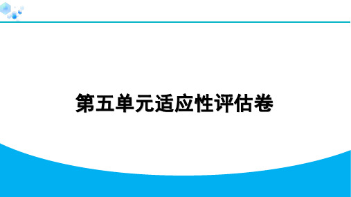 6. 第五单元适应性评估卷【试卷】九年级上册化学