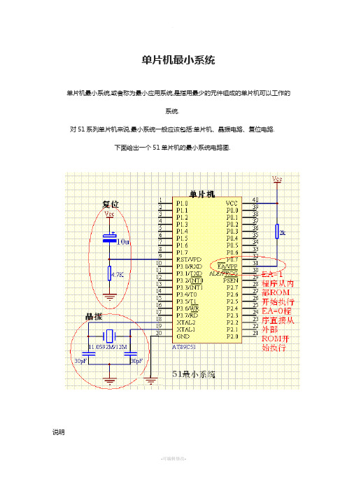 单片机最小系统原理图