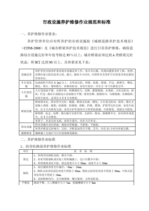 Microsoft Word - 市政设施养护维修作业规范和标准(滨糊城管局)