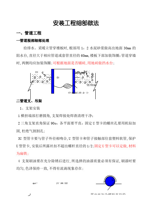 安装工程细部处理做法