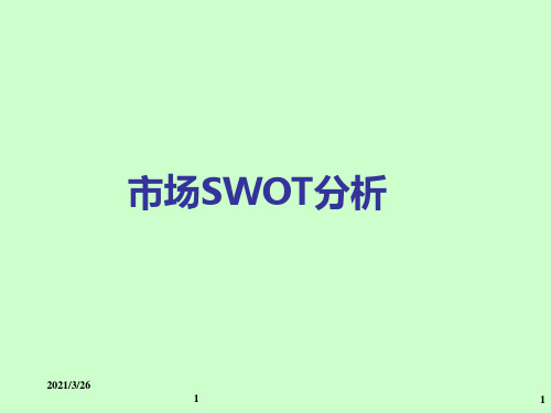 《市场SWOT分析》PPT课件