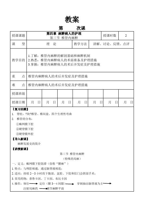 04-3椎管内麻醉护理