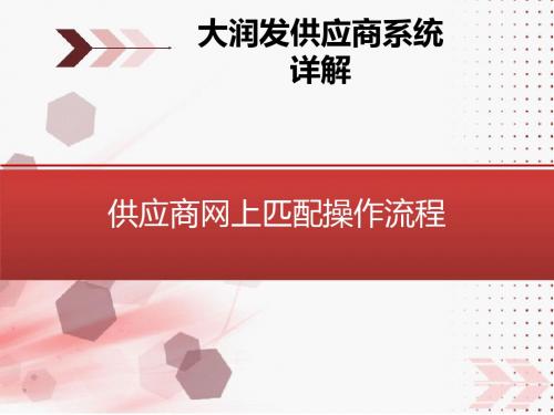 大润发供货商网上系统登陆详解ppt课件