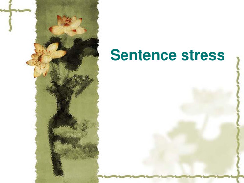 Sentence stress