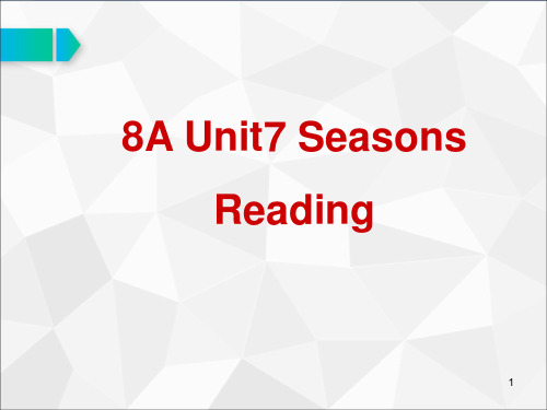 译林牛津版 8A Unit 7 Reading I 公开课优质课件