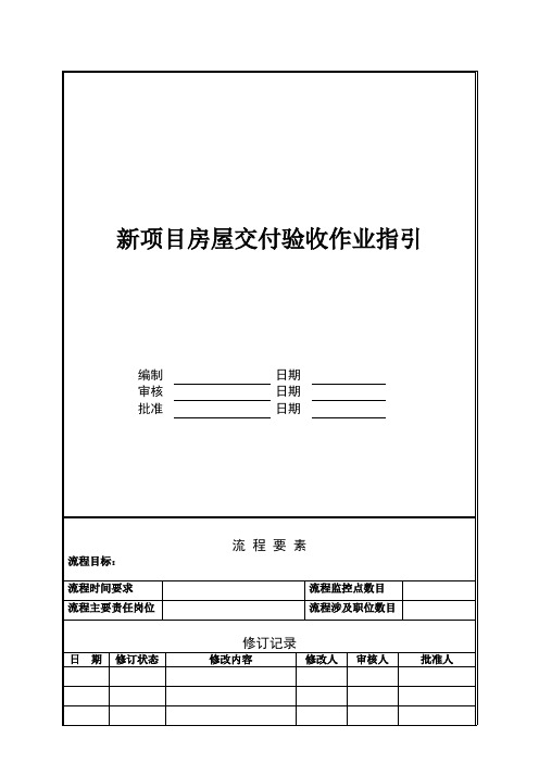 NBVKWIPR新项目房屋交付验收作业指引