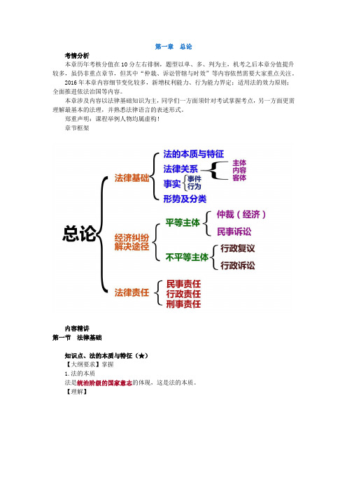 2016年初级会计资格考试经济法基础第一章第一节讲义