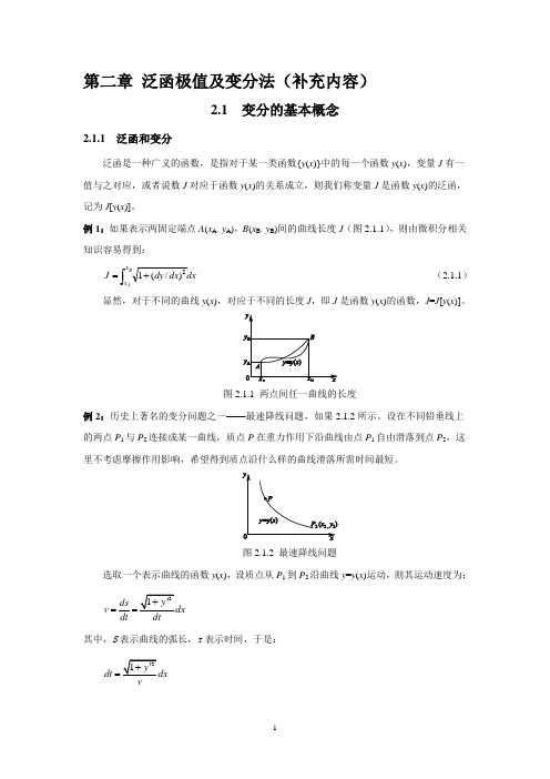 泛函极值及变分法