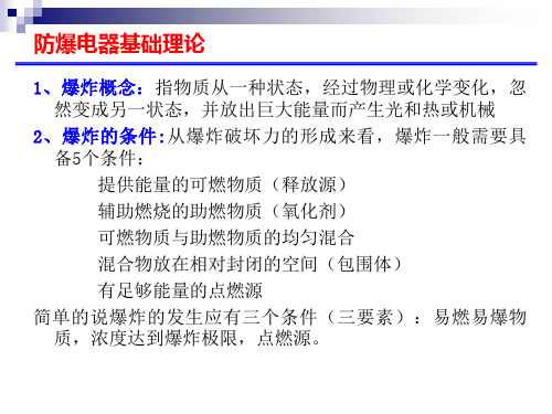 防爆电器产品选型及简要讲解