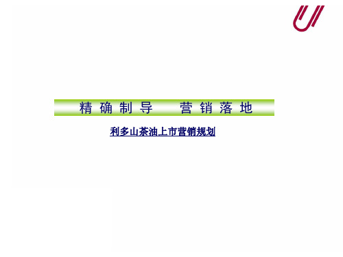 茶油上市营销规划课件(PPT 47页)