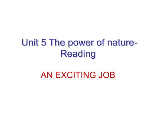 unit5 an exciting job language points