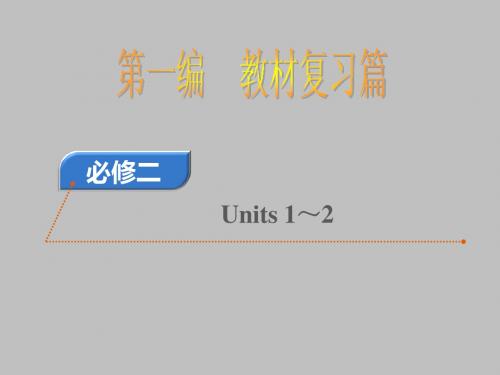 优化指导2015届高考英语(课标全国)一轮课件必修2 units 1-2