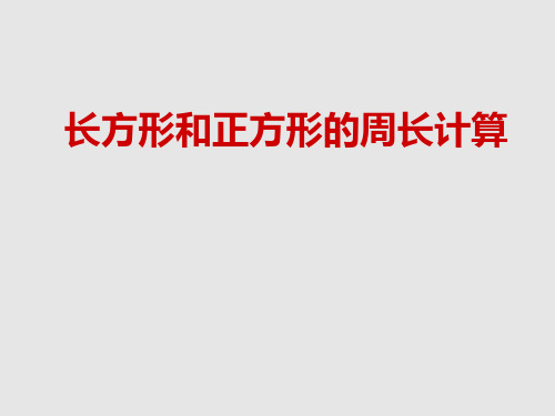 三年级上册数学课件-8.2 长方形和正方形的周长计算 ︳青岛版 (共15张PPT)