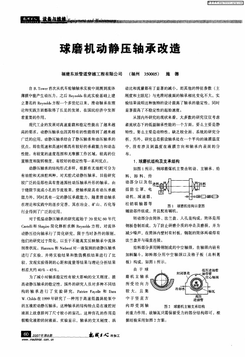 球磨机动静压轴承改造