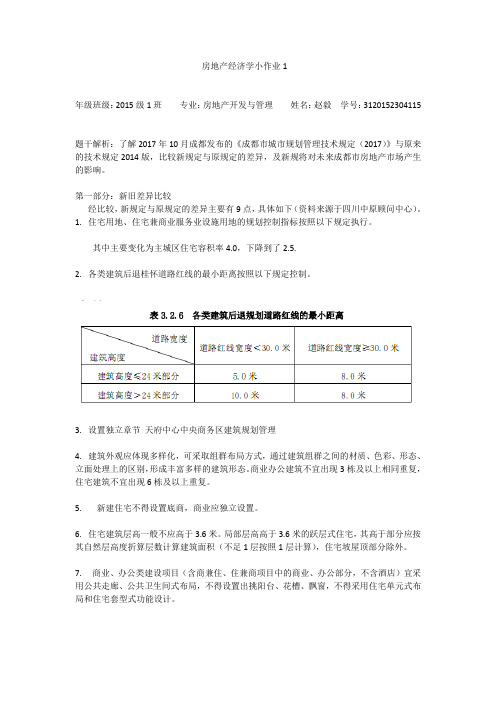 房地产经济学作业