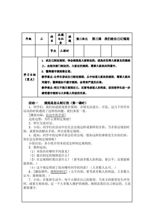 3、我们给自己订规则