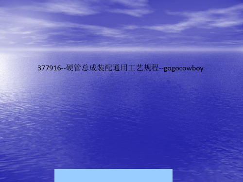 377916--硬管总成装配通用工艺规程--gogocowboy