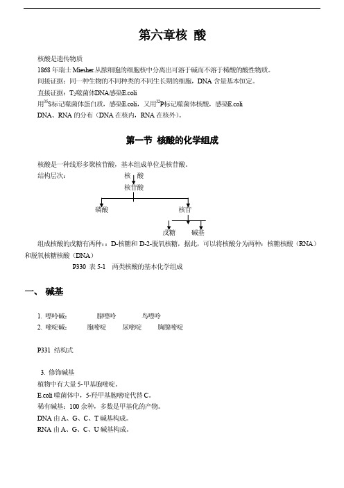 [王镜岩生物化学第三版笔记]第六章 核酸