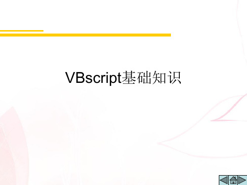 VBScript脚本语言