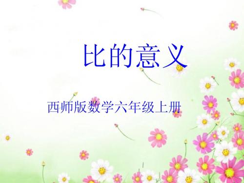 优质课4.1.1 比的意义(西师版)