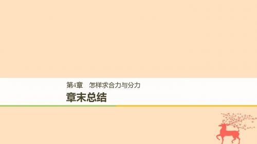 2018_2019高中物理第4章怎样求合力与分力章末总结课件沪科版必修1