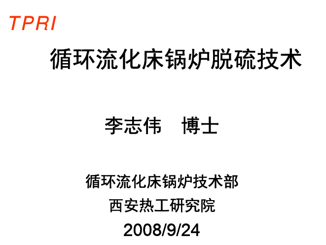 CFB锅炉炉内脱硫技术讲义