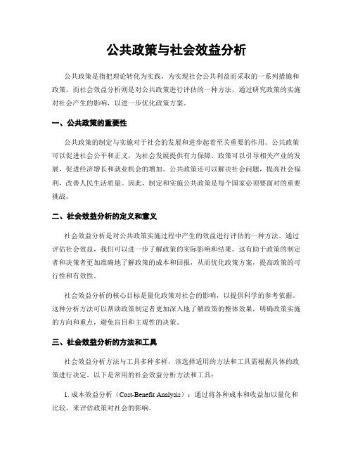 公共政策与社会效益分析