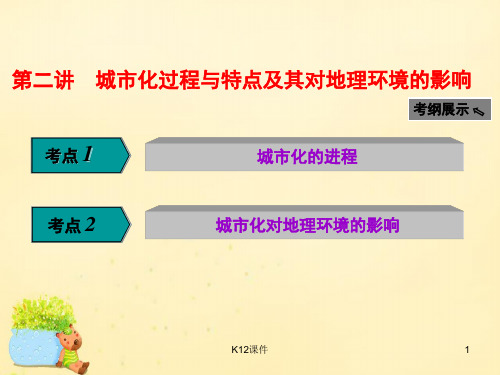 高考地理大一轮复习 第六章 城市与环境 第二讲 城市化过程与特点及其对地理环境的影响