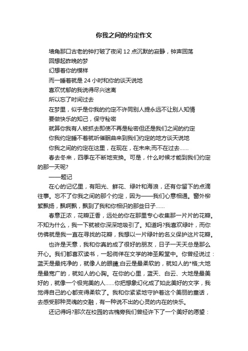 你我之间的约定作文