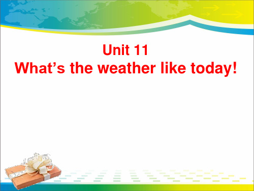 《What's the weather like today》ppt免费下载【完美版课件】