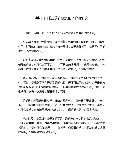 关于自我反省照镜子的作文