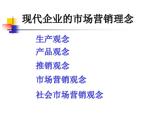 现代企业的市场营销理念 