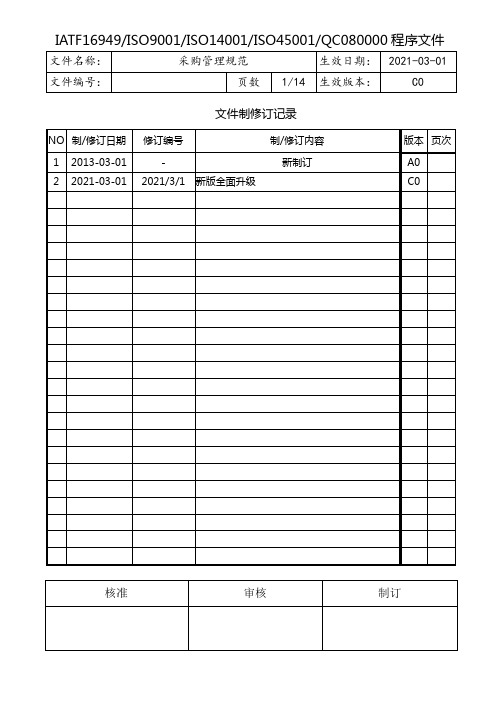 固定资产采购管理规范(含流程图)