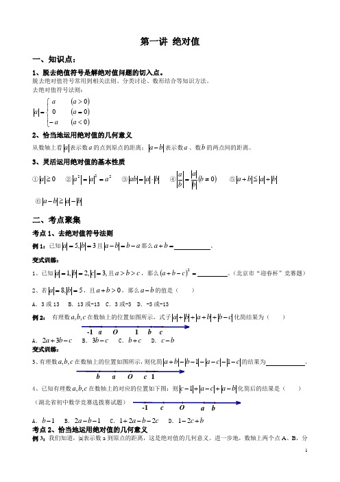 第一讲  绝对值 2