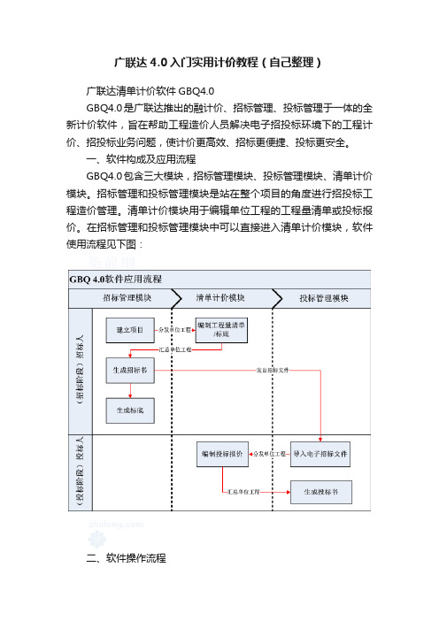 广联达4.0入门实用计价教程（自己整理）