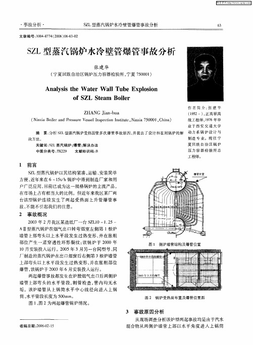 SZL型蒸汽锅炉水冷壁管爆管事故分析