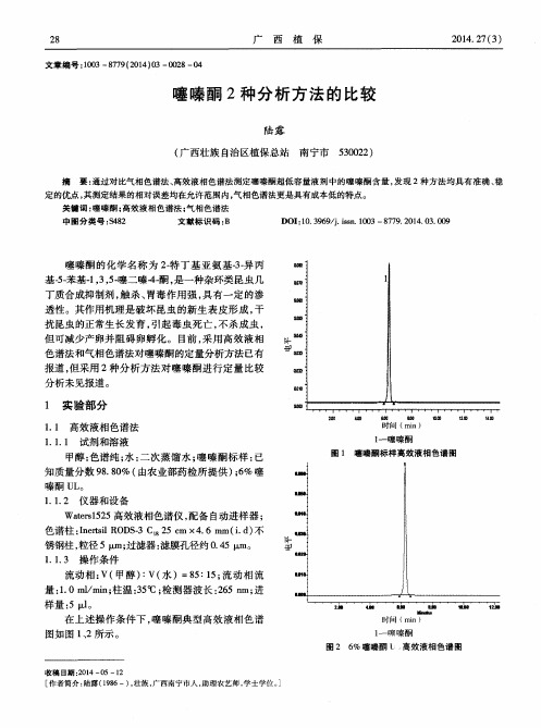 噻嗪酮2种分析方法的比较