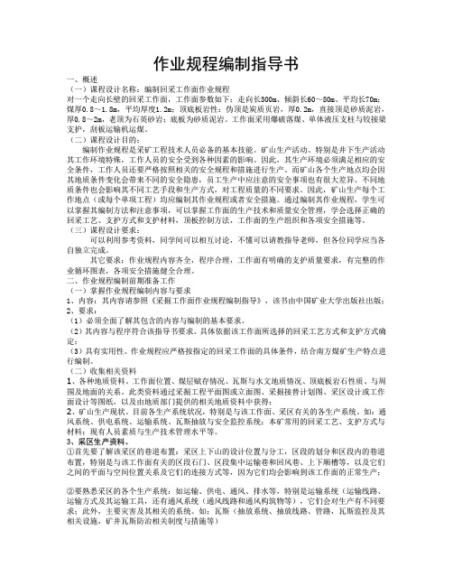 作业规程编制指导书