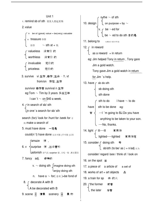 (word完整版)英语必修二笔记.doc