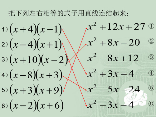 2020上海教育版七上9.十字相乘法ppt课件1