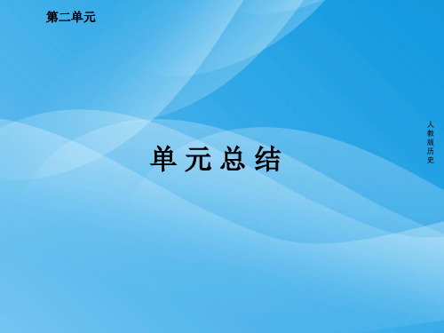 高中历史(人教版)必修二(课件)：第二单元 资本主义世界市场的形成和发展 单元总结