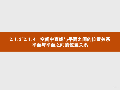 人教A版高中数学高一必修2课件  空间中直线与平面之间的位置关系