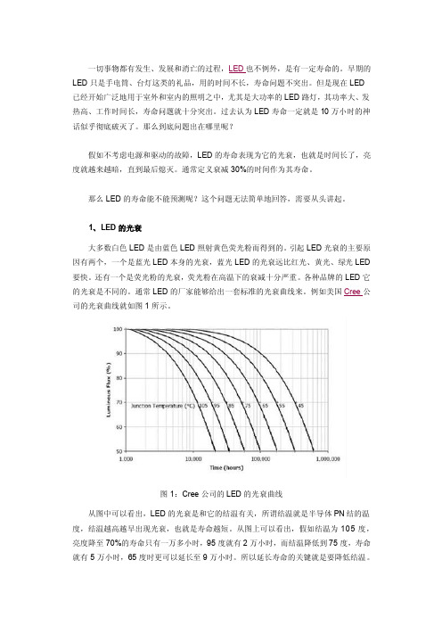 透过LED光衰预测LED寿命