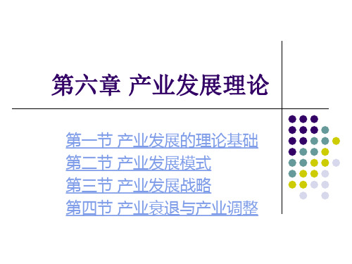 第六章 产业发展理论